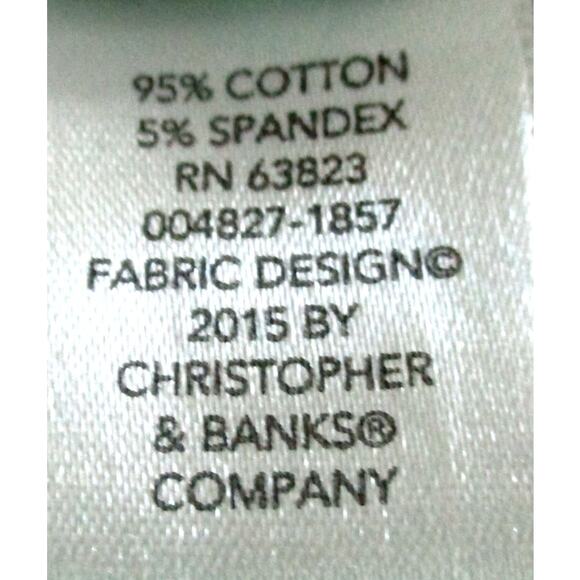 CJ Banks Women's Plus 3/4 Sleeve Multi Corlor Striped Shirt Size 1X - Picture 9 of 10